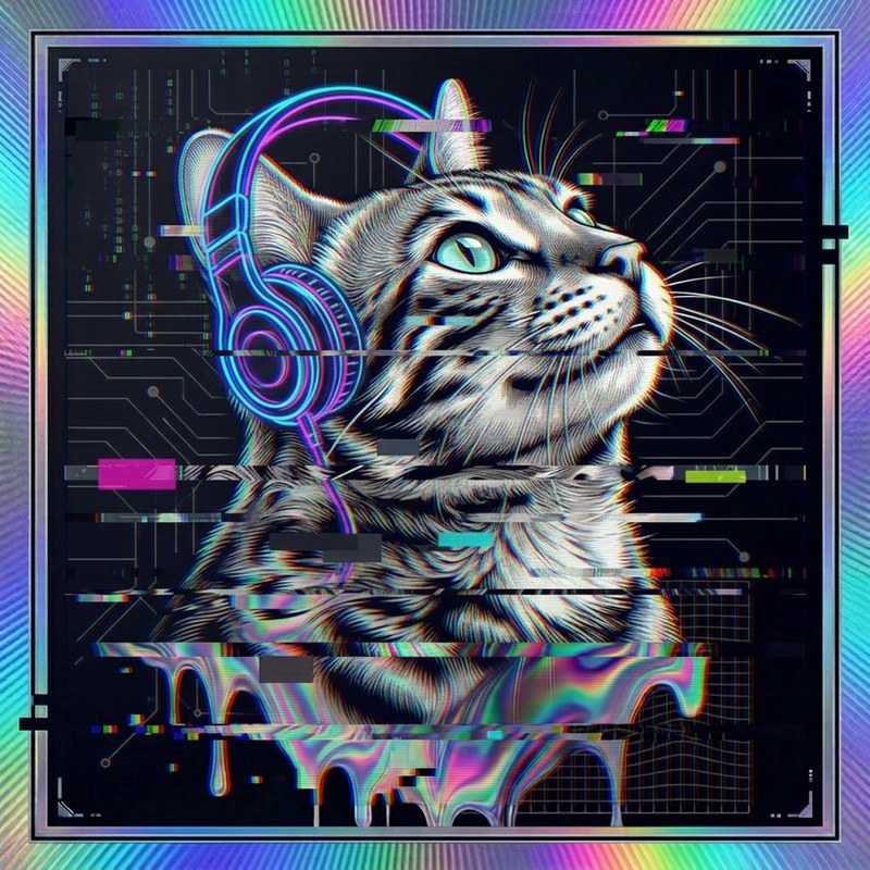 #129 Bengal holo cat