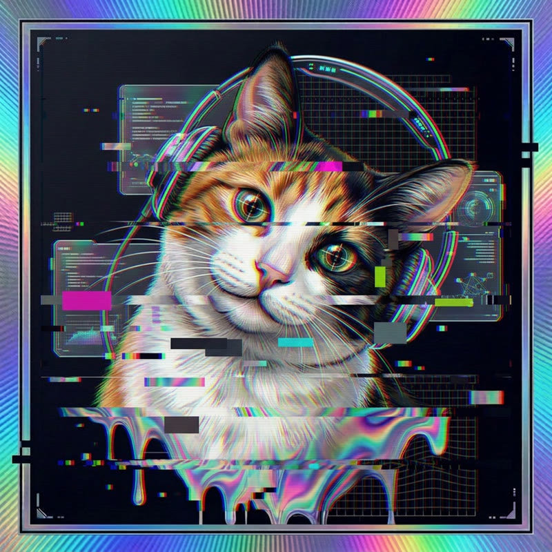 #147 Calico holo cat