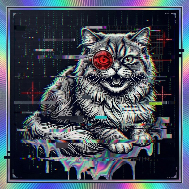 #130 Persian holo cat