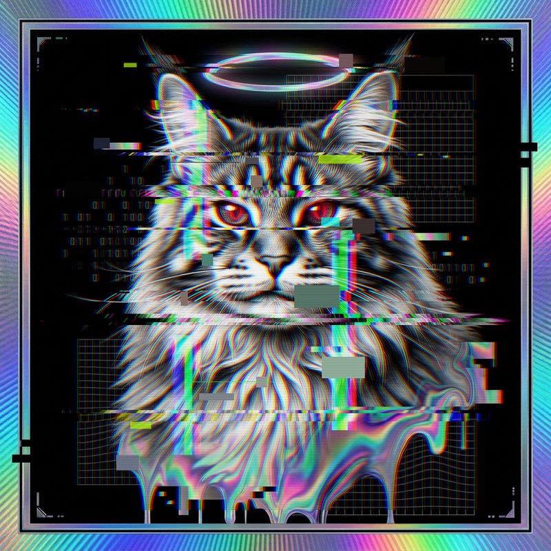 #030 Maine Coon holo cat