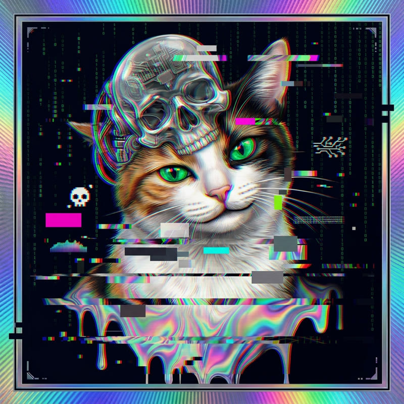 #235 Calico holo cat